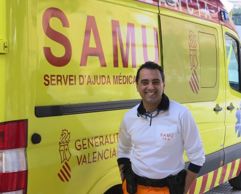 Juan Carlos Soler, Técnico de Emergencias Sanitarias de la unidad Alfa 1 del SAMU de Alicante.